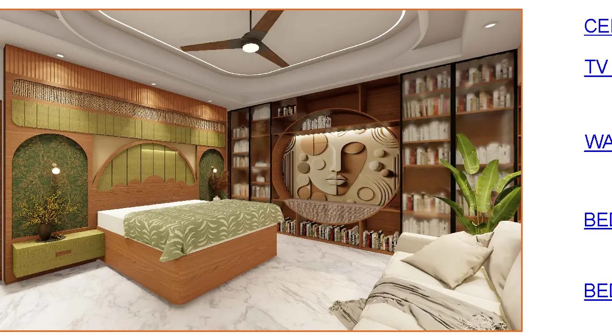 Bed design, south bedroom — Sculpted Serenity Interior, Darbhanga