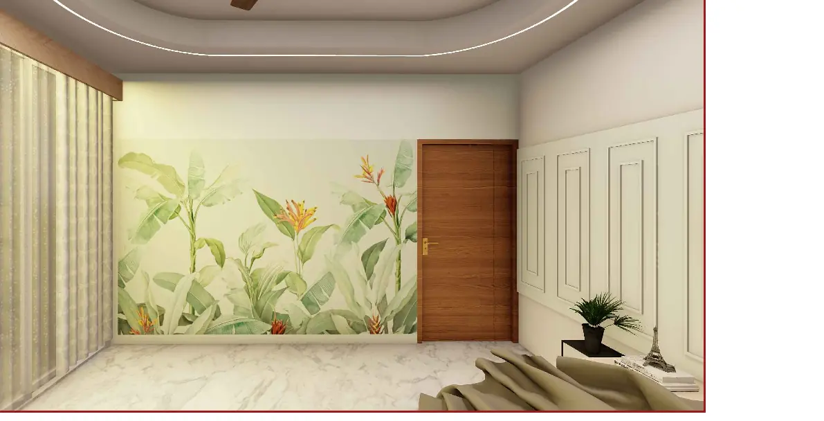 Wall art, north bedroom — Sculpted Serenity Interior, Darbhanga
